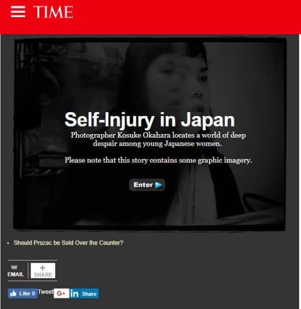 TIME誌のサイト「Self-injury in Japan」