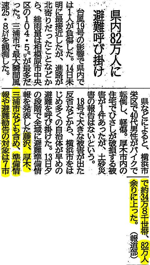 2014年10月15日・神奈川新聞記事より