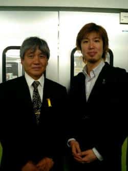 市議を辞職された木村正孝さんと、フジノ