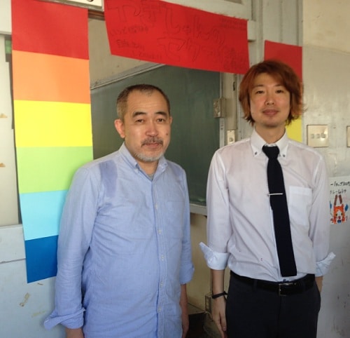 NPO法人SHIP代表の星野慎二さんとフジノ