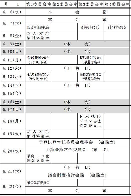 審査日程（予定）