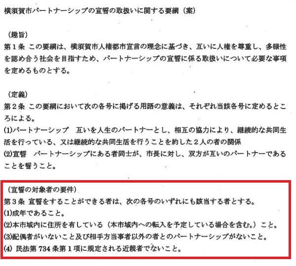 要綱案第3条「宣誓の対象者の要件」