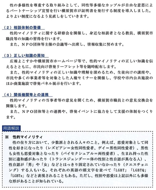 2019年度版人権施策推進指針の性的マイノリティに関する記述（その3）